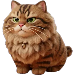 The orange fluffy tabby Momo